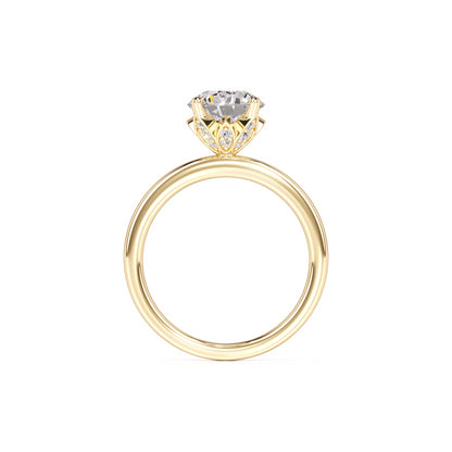 Briana Moissanite & Lab Grown Diamond Ring | Yellow Gold | 4