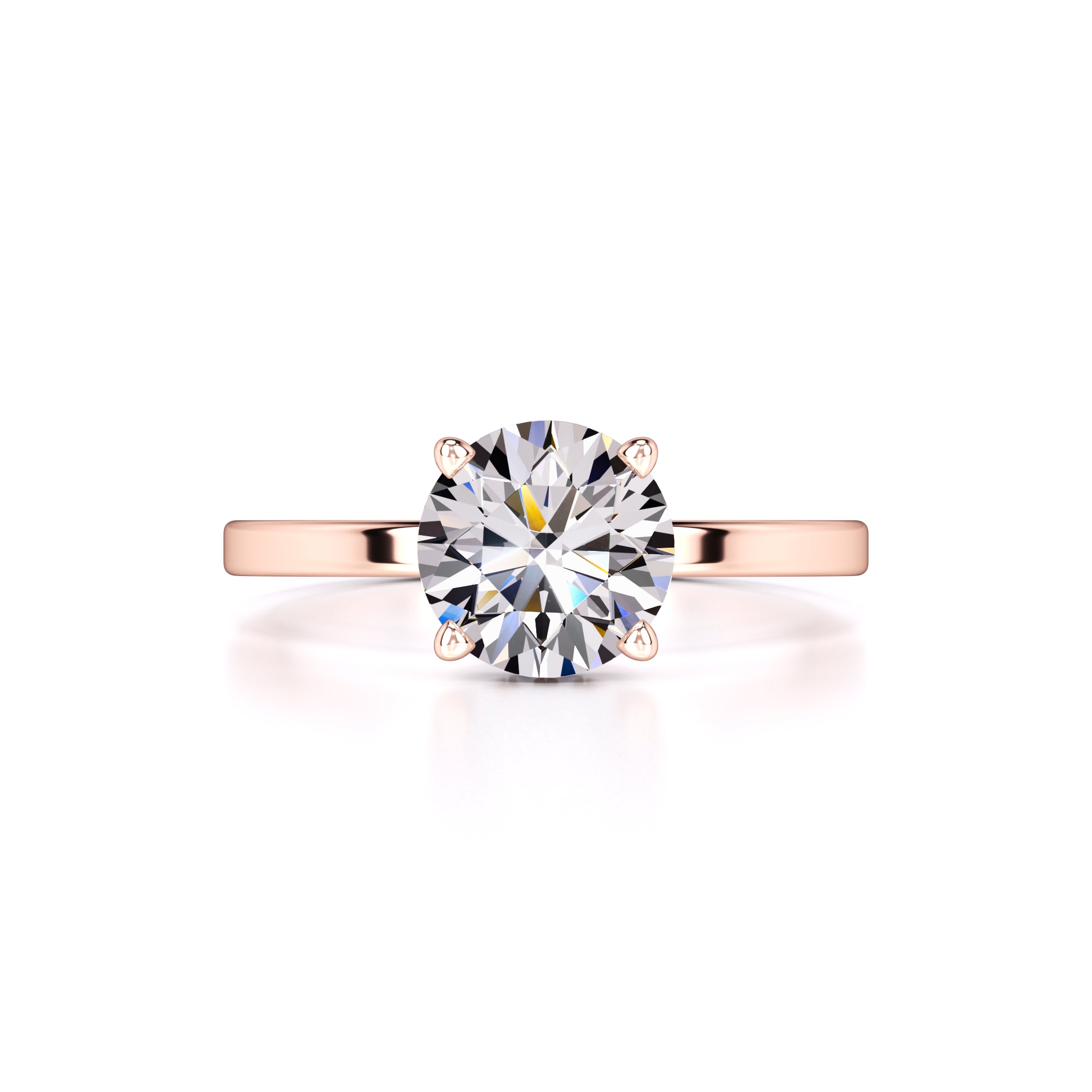 Avery Moissanite & Lab Grown Diamond Ring | Rose Gold | 1
