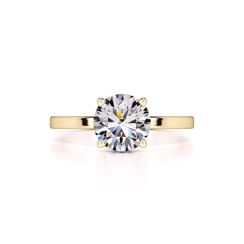 Avery Moissanite & Lab Grown Diamond Ring | Yellow Gold | 1