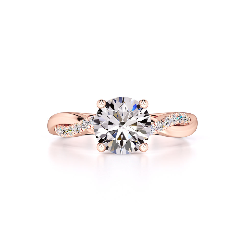 Gia Moissanite & Lab Grown Diamond Ring | Rose Gold | 1