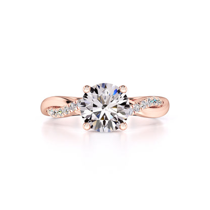 Gia Moissanite & Lab Grown Diamond Ring | Rose Gold | 1