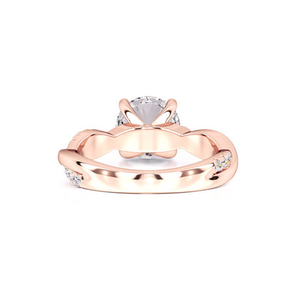 Gia Moissanite & Lab Grown Diamond Ring | Rose Gold | 3