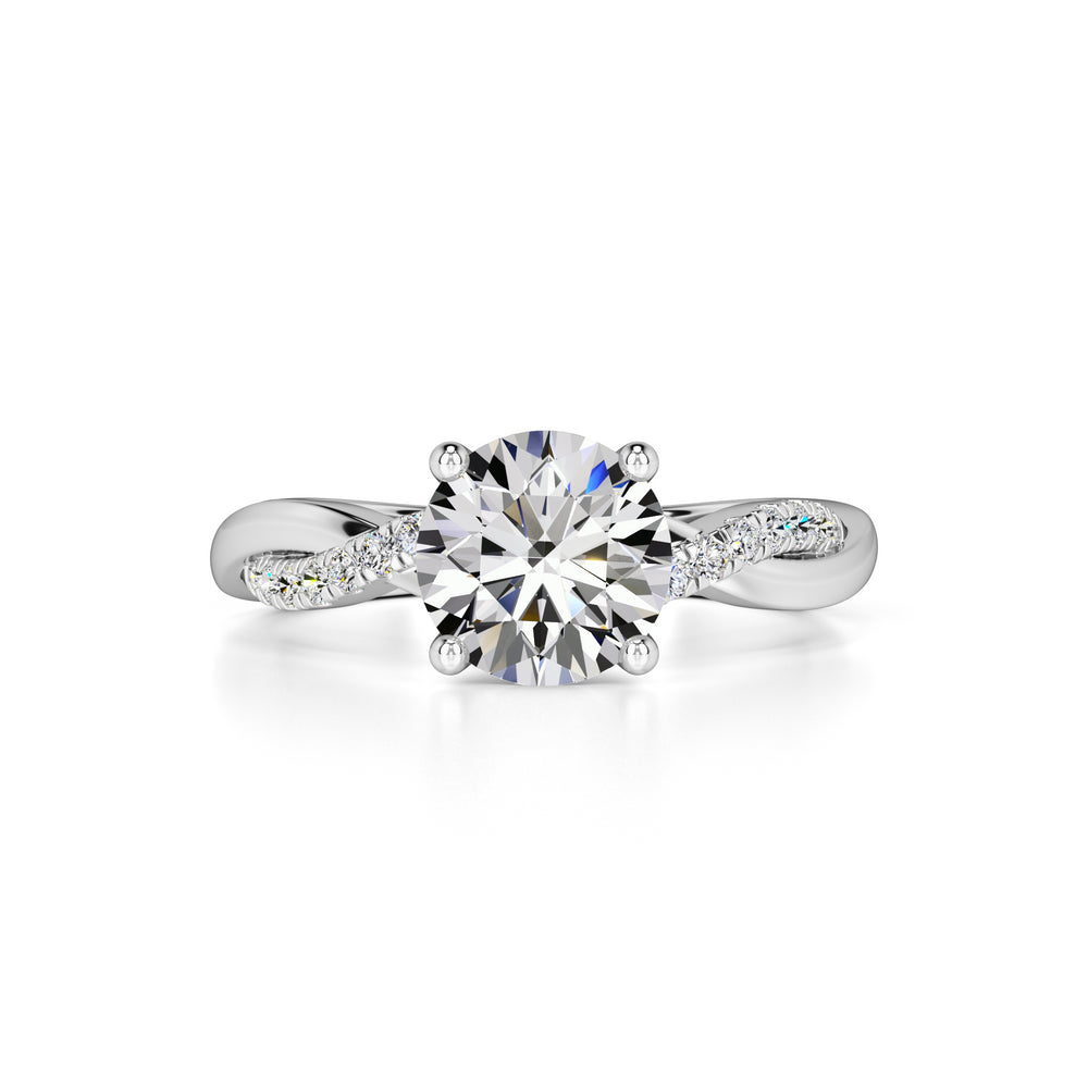 Gia Moissanite & Lab Grown Diamond Ring | White Gold | 1