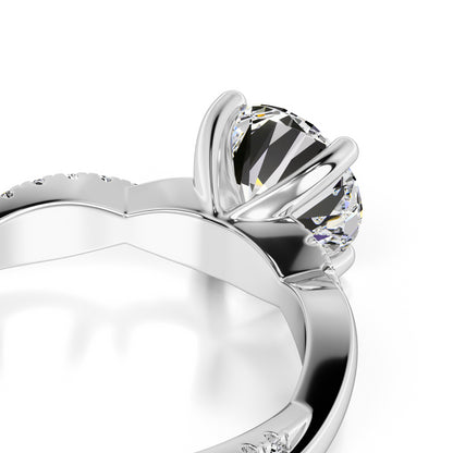 Gia Moissanite & Lab Grown Diamond Ring | White Gold | 2