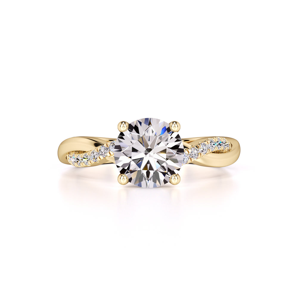 Gia Moissanite & Lab Grown Diamond Ring | Yellow Gold | 1