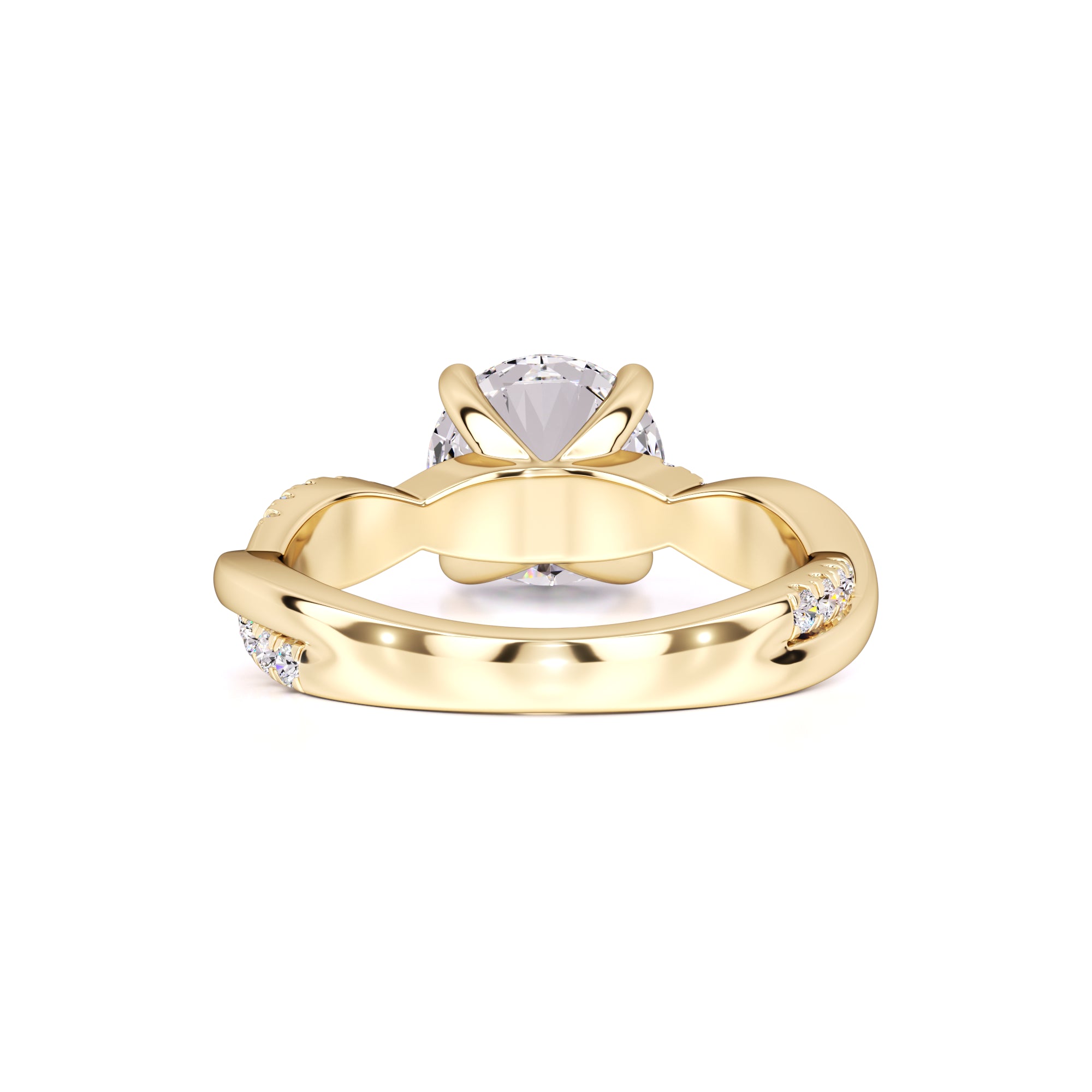 Gia Moissanite & Lab Grown Diamond Ring | Yellow Gold | 3