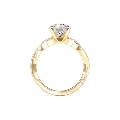 Gia Moissanite & Lab Grown Diamond Ring | Yellow Gold | 4