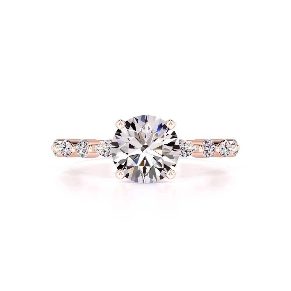 Cameron Moissanite & Lab Grown Diamond Ring | Rose Gold | 1