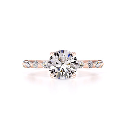 Cameron Moissanite & Lab Grown Diamond Ring | Rose Gold | 1