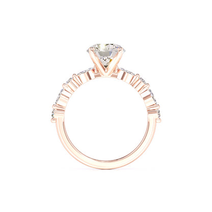 Cameron Moissanite & Lab Grown Diamond Ring | Rose Gold | 4