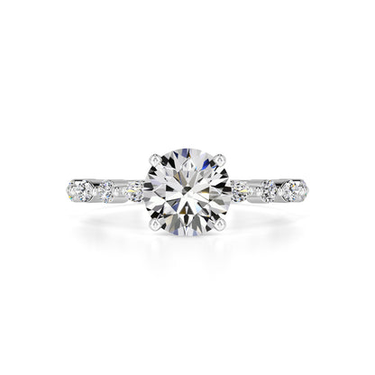 Cameron Moissanite & Lab Grown Diamond Ring | White Gold | 1