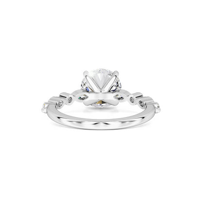 Cameron Moissanite & Lab Grown Diamond Ring | White Gold | 3