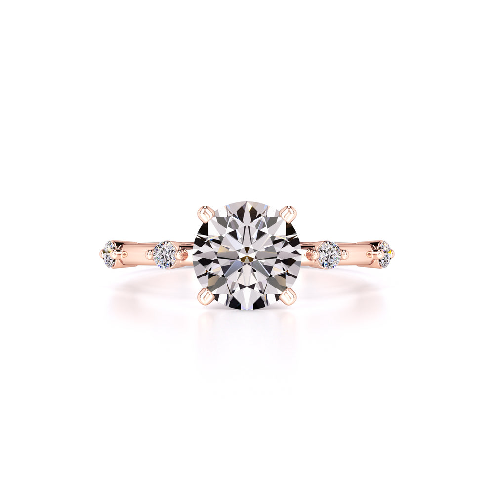 Eleanor Moissanite & Lab Grown Diamond Ring | Rose Gold | 1