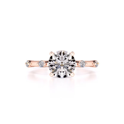Eleanor Moissanite & Lab Grown Diamond Ring | Rose Gold | 1