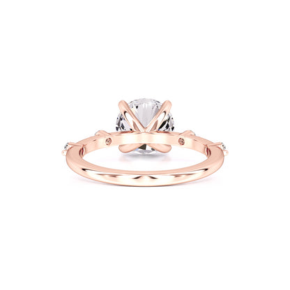 Eleanor Moissanite & Lab Grown Diamond Ring | Rose Gold | 3