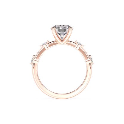 Eleanor Moissanite & Lab Grown Diamond Ring | Rose Gold | 4