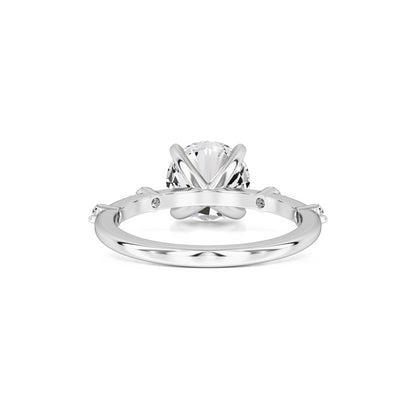 Eleanor Moissanite & Lab Grown Diamond Ring | White Gold | 3