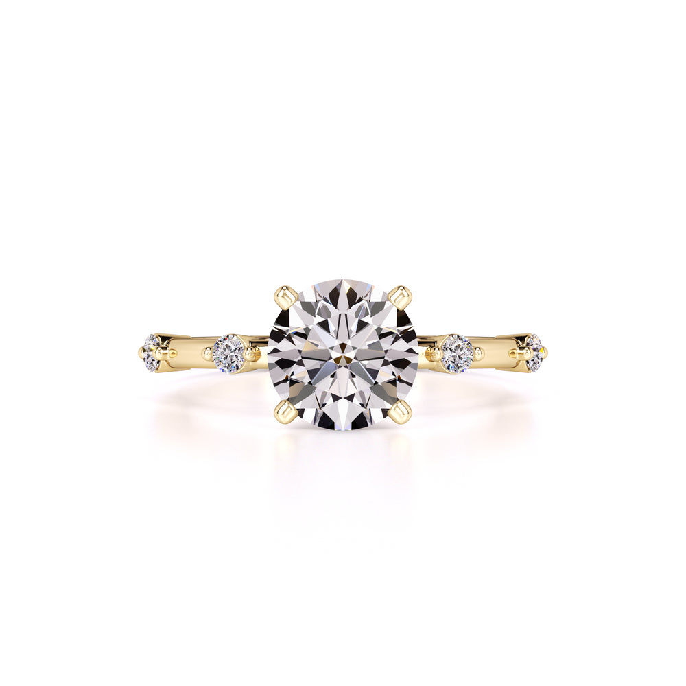 Eleanor Moissanite & Lab Grown Diamond Ring | Yellow Gold | 1
