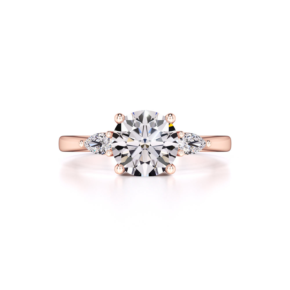 Chloe Moissanite & Lab Grown Diamond Ring | Rose Gold | 1