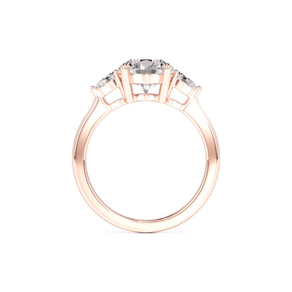 Chloe Moissanite & Lab Grown Diamond Ring | Rose Gold | 4
