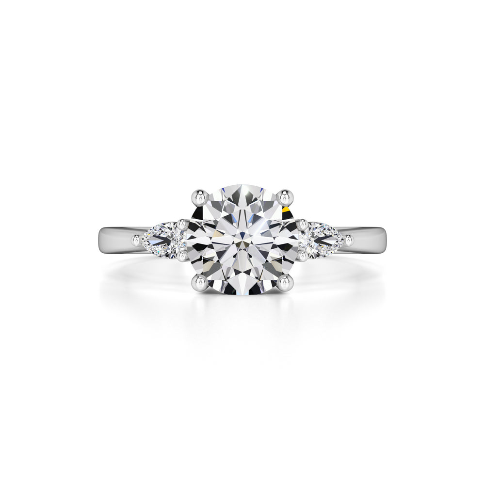 Chloe Moissanite & Lab Grown Diamond Ring | White Gold | 1
