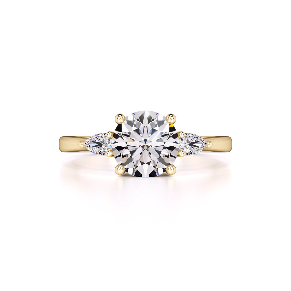 Chloe Moissanite & Lab Grown Diamond Ring | Yellow Gold | 1