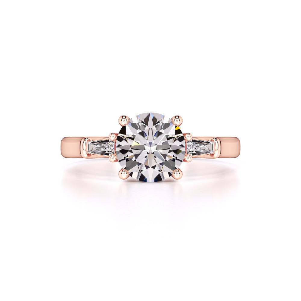 Elysia Moissanite & Lab Grown Diamond Ring | Rose Gold | 1