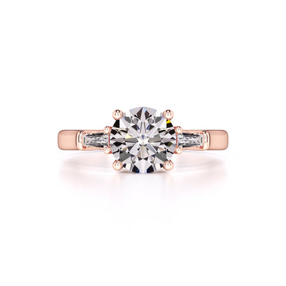 Elysia Moissanite & Lab Grown Diamond Ring | Rose Gold | 1