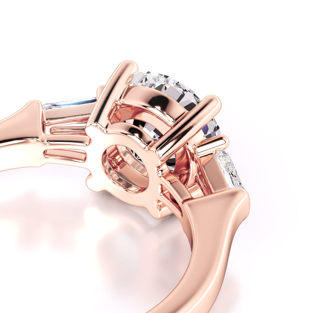 Elysia Moissanite & Lab Grown Diamond Ring | Rose Gold | 2