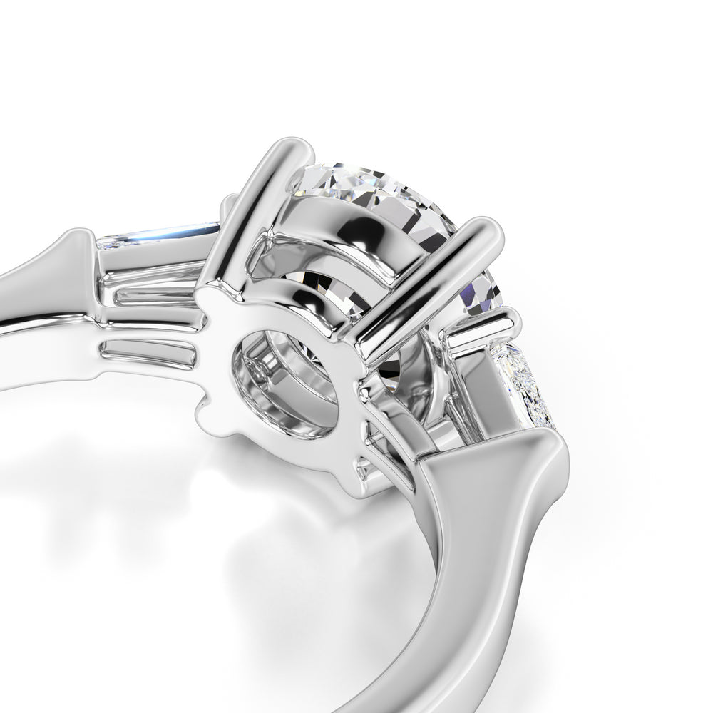 Elysia Moissanite & Lab Grown Diamond Ring | White Gold | 2