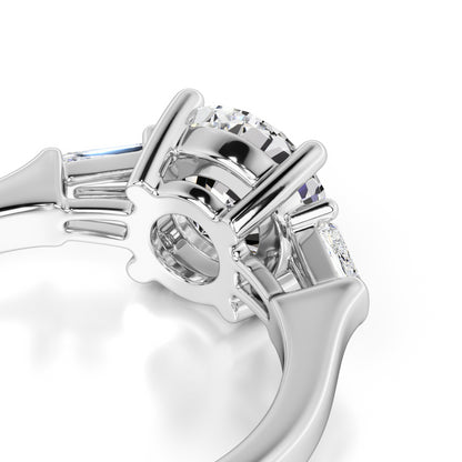Elysia Moissanite & Lab Grown Diamond Ring | White Gold | 2