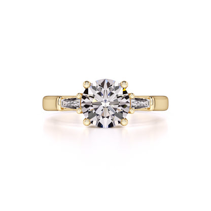 Elysia Moissanite & Lab Grown Diamond Ring | Yellow Gold | 1