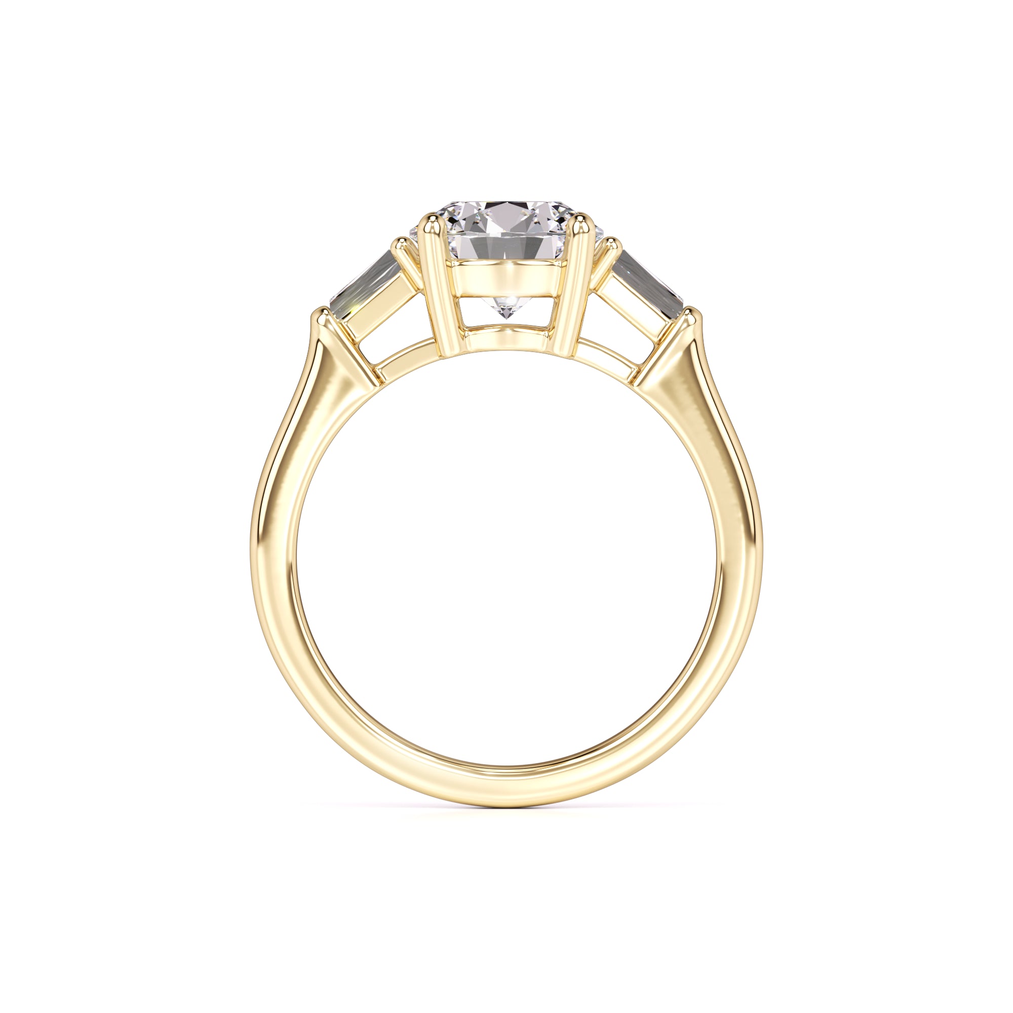 Elysia Moissanite & Lab Grown Diamond Ring | Yellow Gold | 4