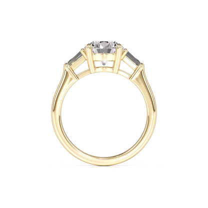 Elysia Moissanite & Lab Grown Diamond Ring | Yellow Gold | 4