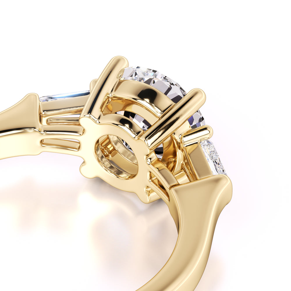 Elysia Moissanite & Lab Grown Diamond Ring | Yellow Gold | 2