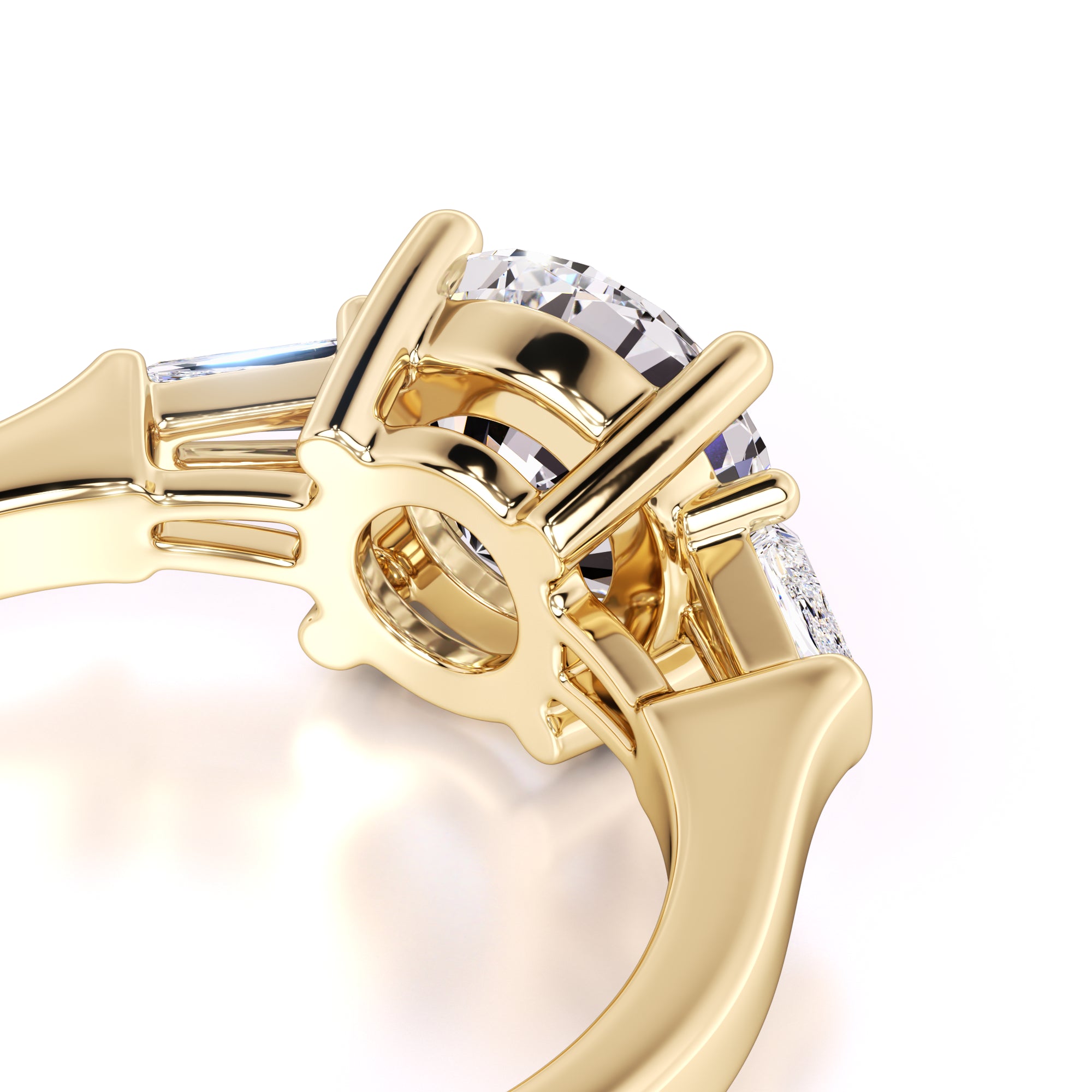 Elysia Moissanite & Lab Grown Diamond Ring | Yellow Gold | 2