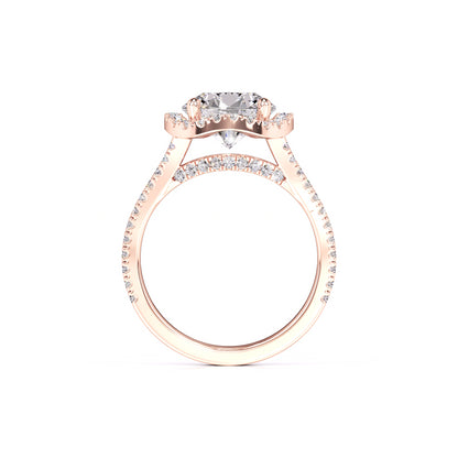 Isabella Moissanite & Lab Grown Diamond Ring | Rose Gold | 4