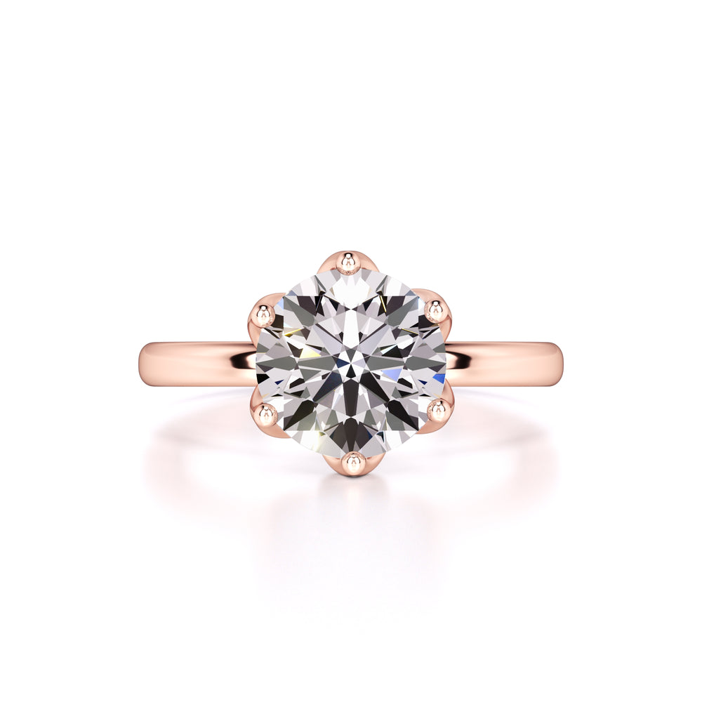 Kate Moissanite Ring | Rose Gold | 1