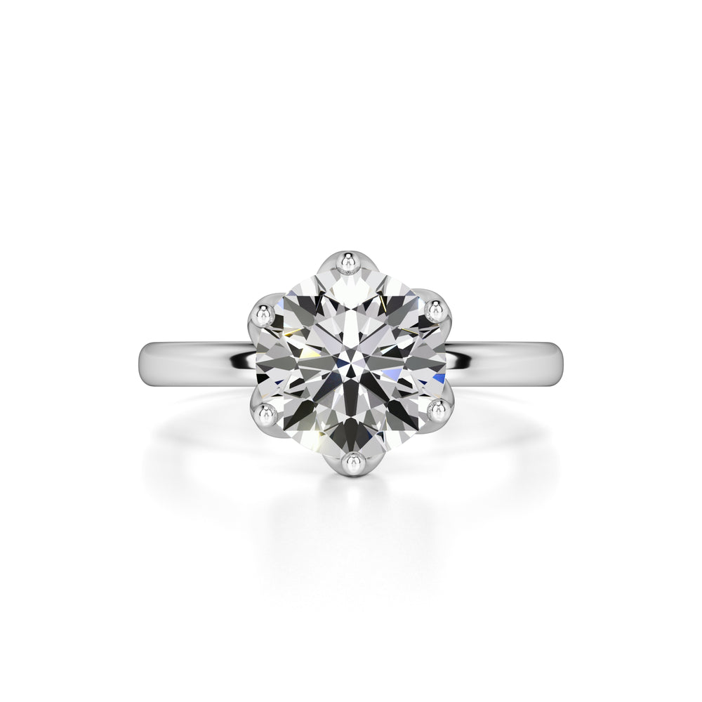 Kate Moissanite Ring | White Gold | 1