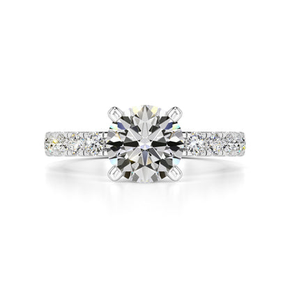 Layla Moissanite & Lab Grown Diamond Ring | White Gold | 1
