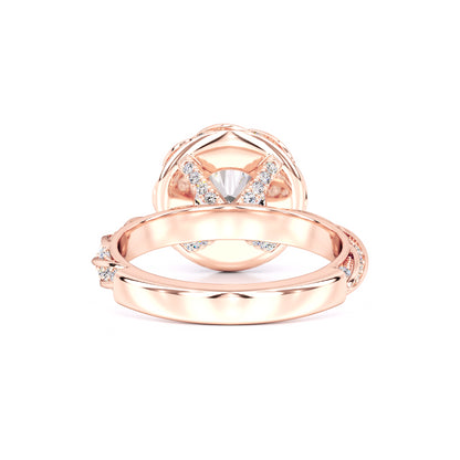 Lillian Moissanite & Lab Grown Diamond Ring | Rose Gold | 3