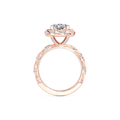 Lillian Moissanite & Lab Grown Diamond Ring | Rose Gold | 4