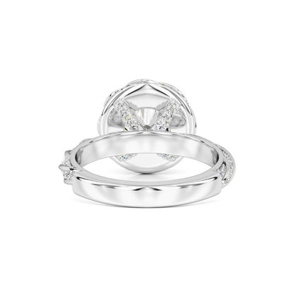 Lillian Moissanite & Lab Grown Diamond Ring | White Gold | 3