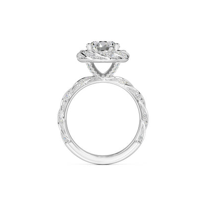 Lillian Moissanite & Lab Grown Diamond Ring | White Gold | 4