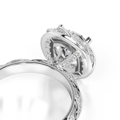 Lillian Moissanite & Lab Grown Diamond Ring | White Gold | 2