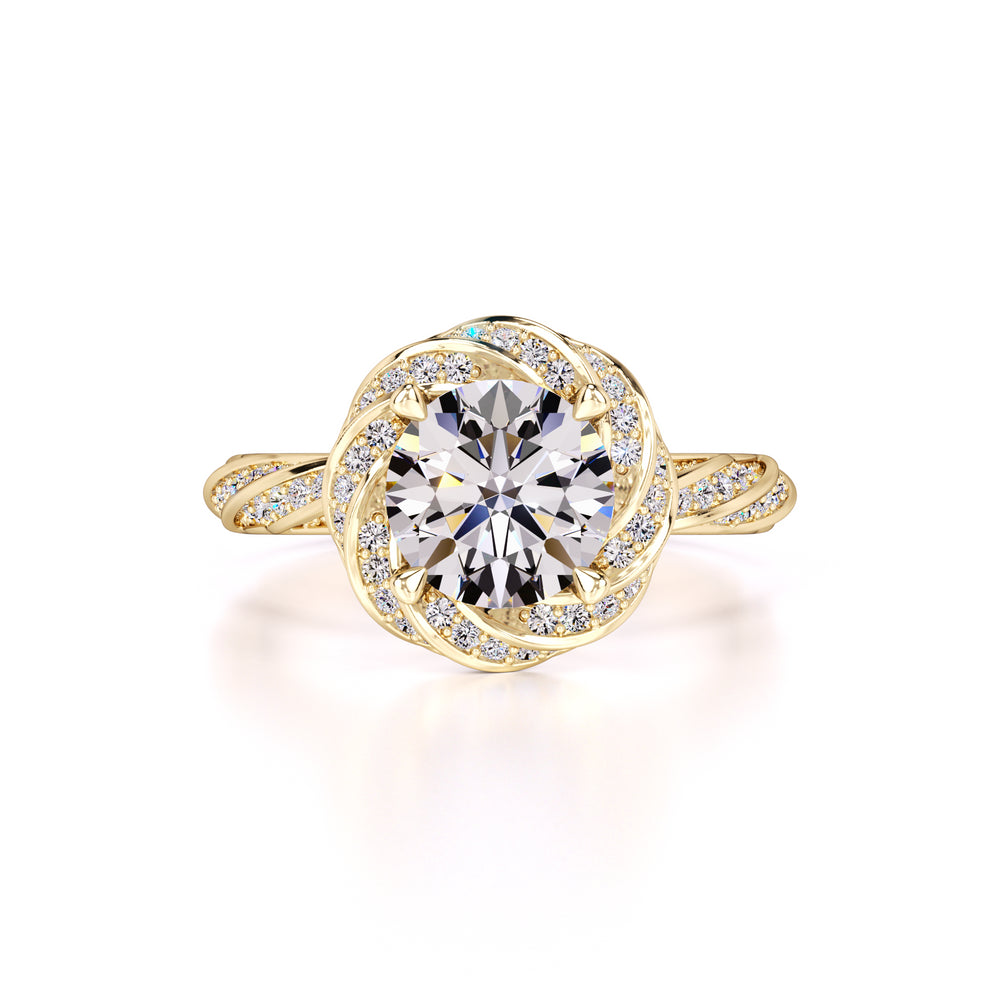 Lillian Moissanite & Lab Grown Diamond Ring | Yellow Gold | 1