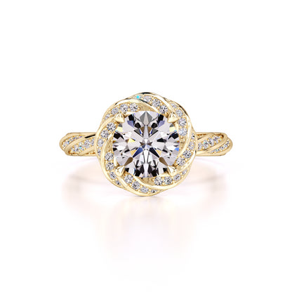Lillian Moissanite & Lab Grown Diamond Ring | Yellow Gold | 1