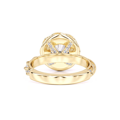 Lillian Moissanite & Lab Grown Diamond Ring | Yellow Gold | 3