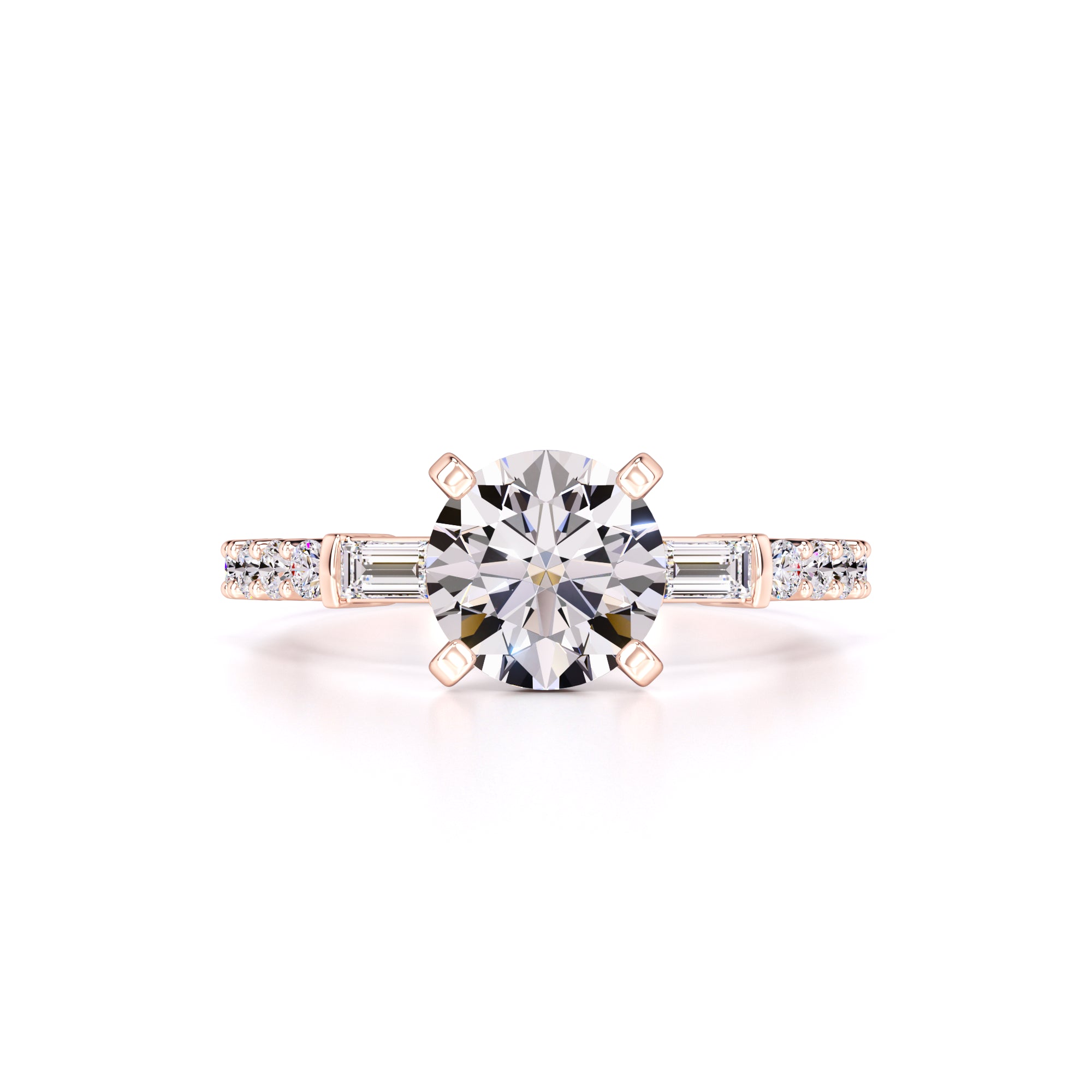 Nora Moissanite & Lab Grown Diamond Ring | Rose Gold | 1