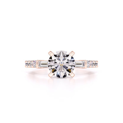 Nora Moissanite & Lab Grown Diamond Ring | Rose Gold | 1